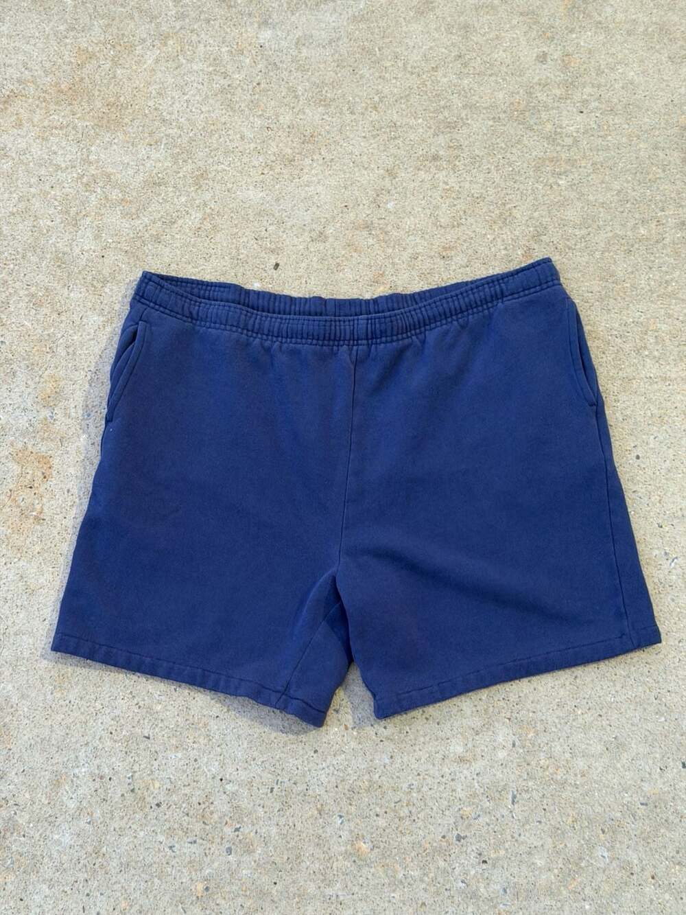 Vintage First Run Navy Blue Sweat Shorts Size L